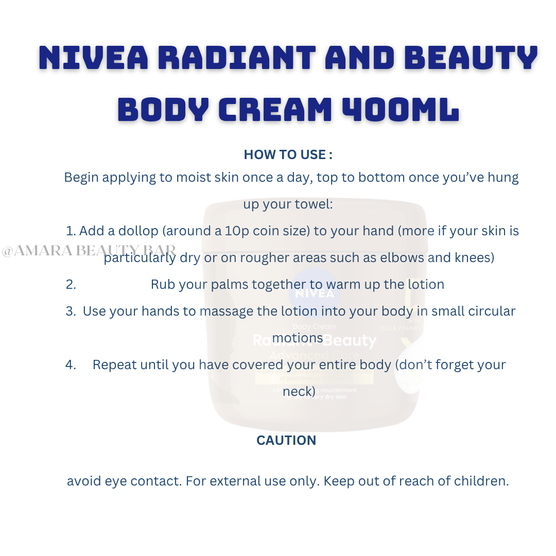 NIVEA RADIANT AND BEAUTY BODY CREAM 400ML