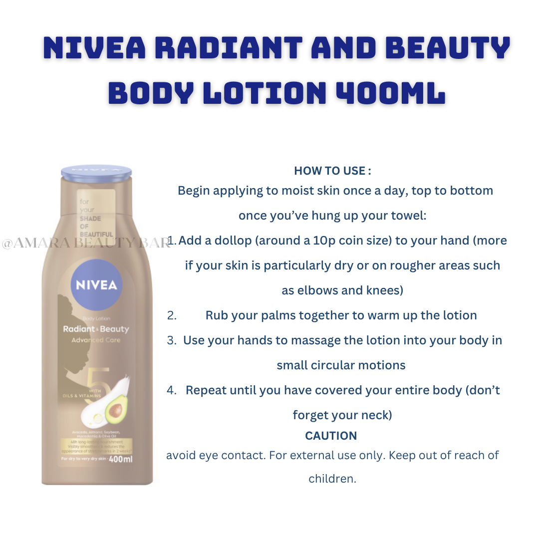 NIVEA RADIANT AND BEAUTY BODY LOTION 400ML