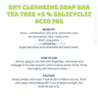 OXY CLEANSING SOAP BAR TEA TREE 2%