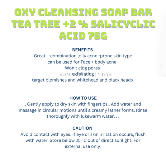 OXY CLEANSING SOAP BAR TEA TREE 2%