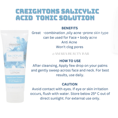 CREIGHTONS SALICYLIC ACID SOOTHING LOTION 75ML