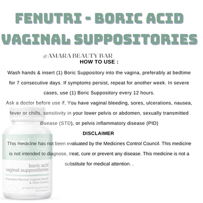 FENTURI -BORIC ACID VAGINAL SUPPOSITORIES