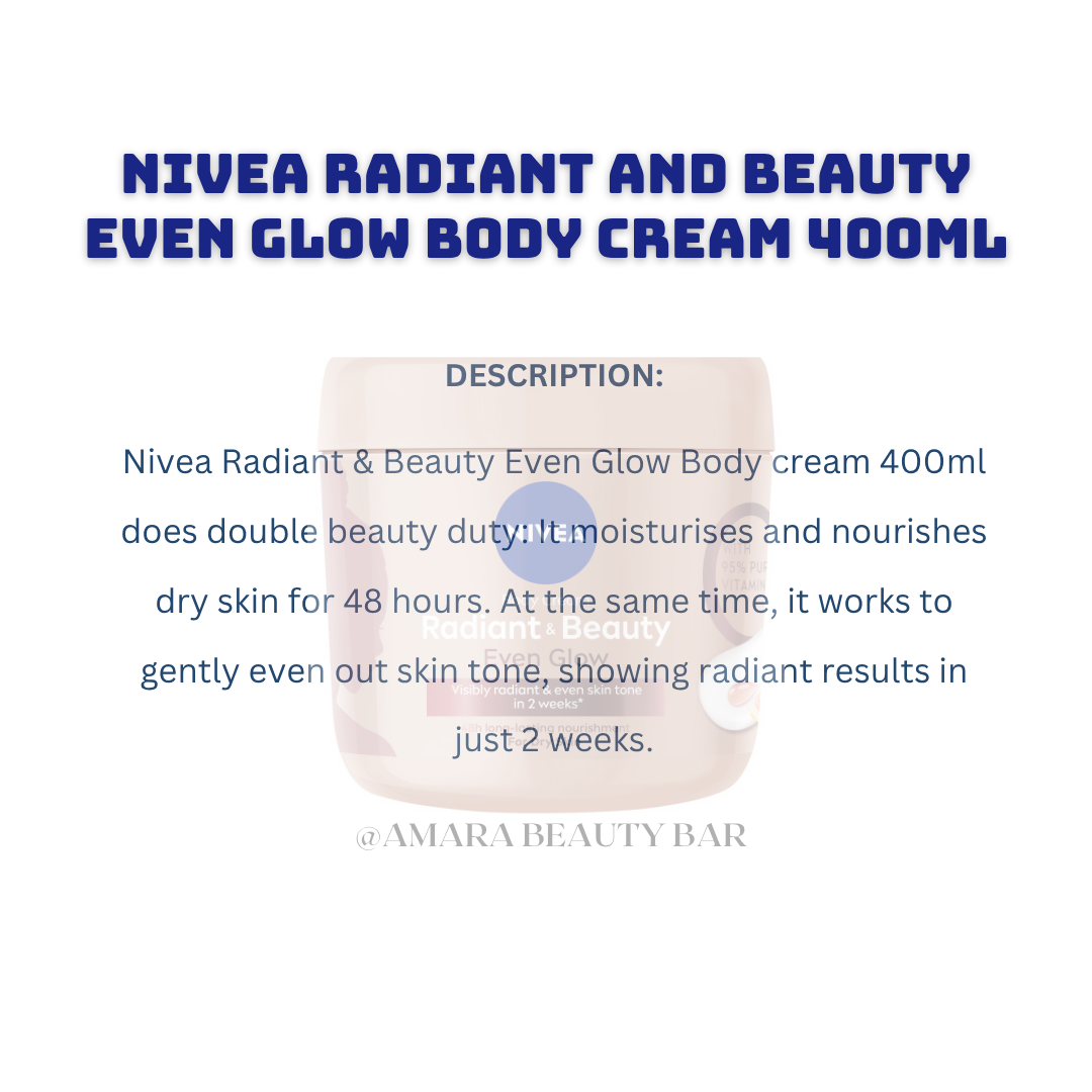 NIVEA EVEN GLOW BODY CREAM 400ML