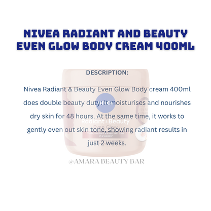 NIVEA EVEN GLOW BODY CREAM 400ML