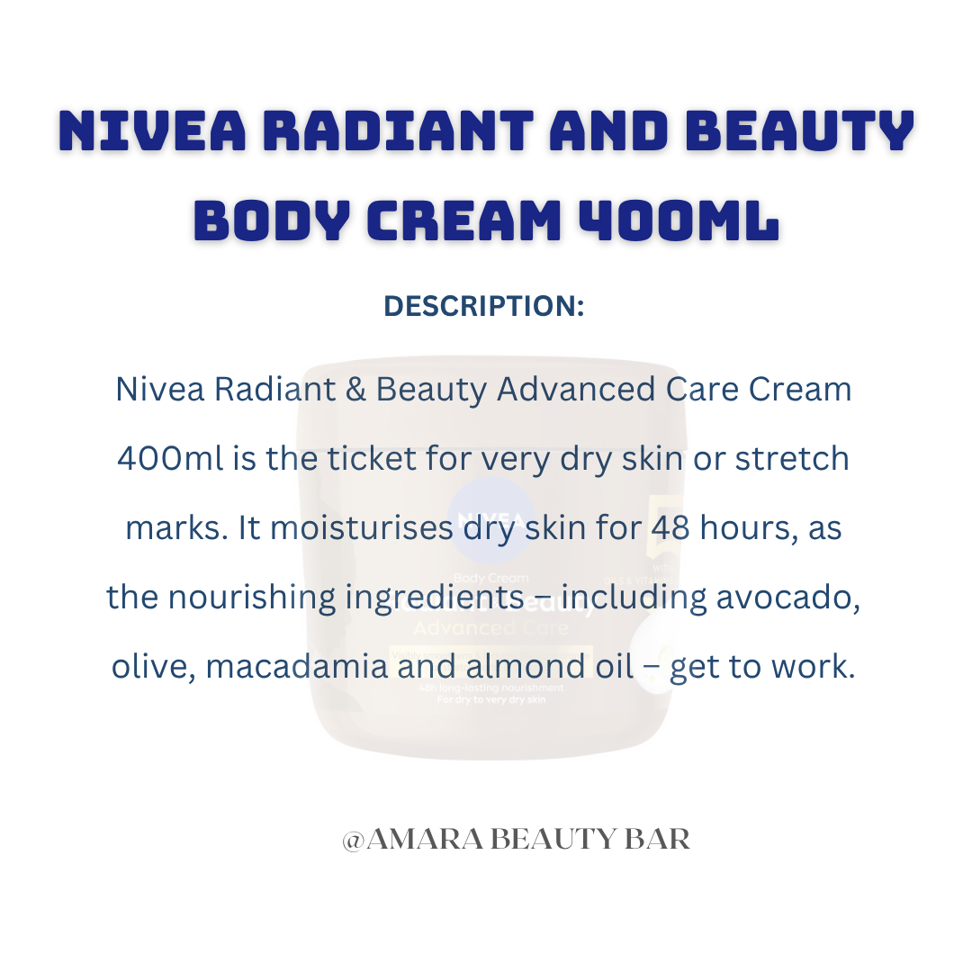 NIVEA RADIANT AND BEAUTY BODY CREAM 400ML