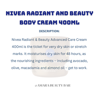 NIVEA RADIANT AND BEAUTY BODY CREAM 400ML