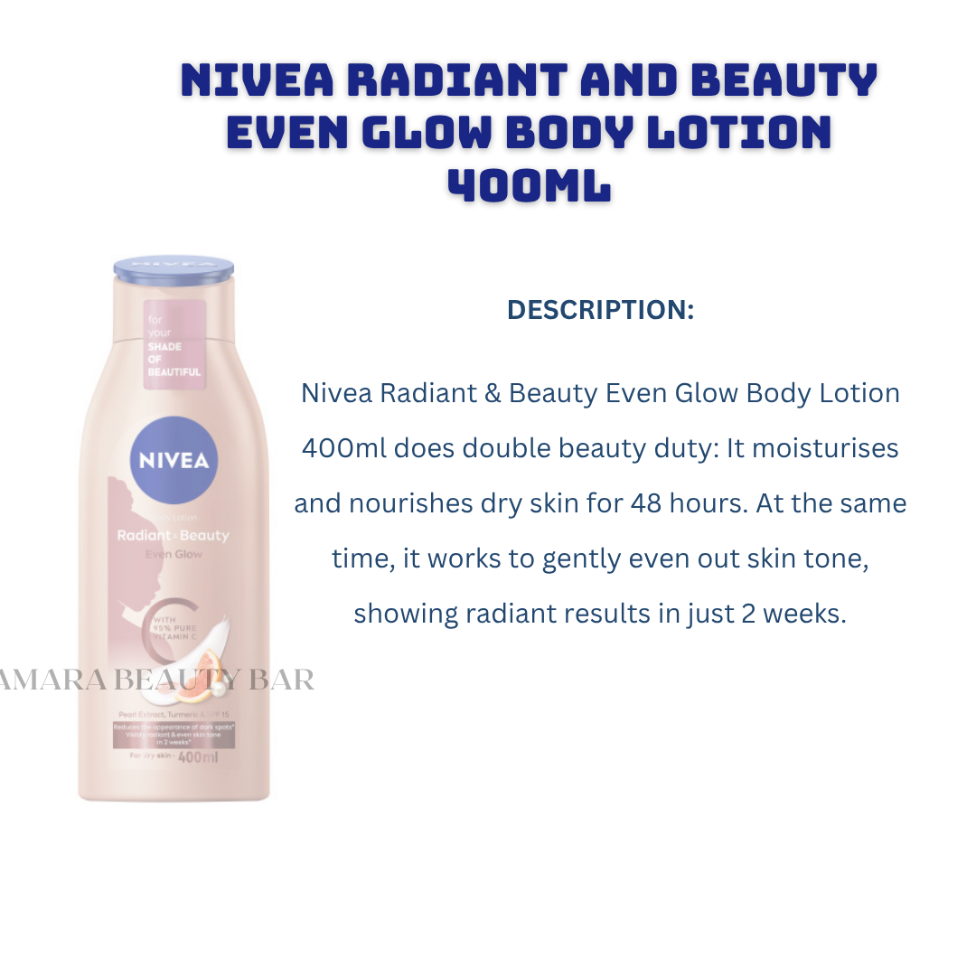 NIVEA EVEN GLOW  BODY  LOTION 400ML