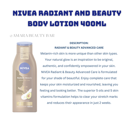 NIVEA RADIANT AND BEAUTY BODY LOTION 400ML