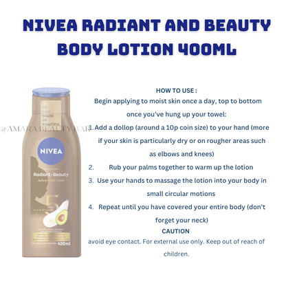 NIVEA RADIANT AND BEAUTY BODY LOTION 400ML
