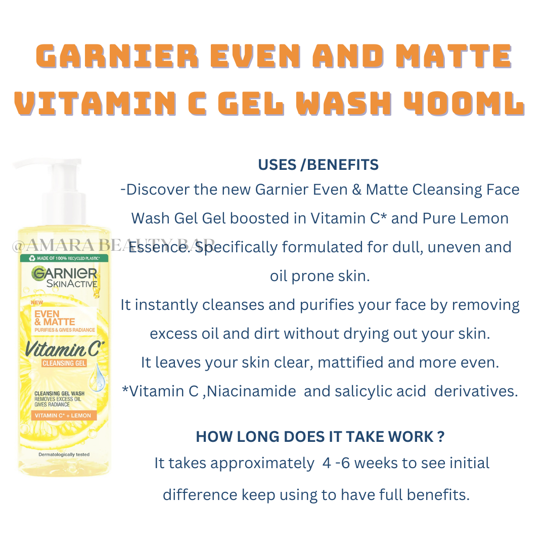 GARNIER VITAMIN FACE GEL 400ML