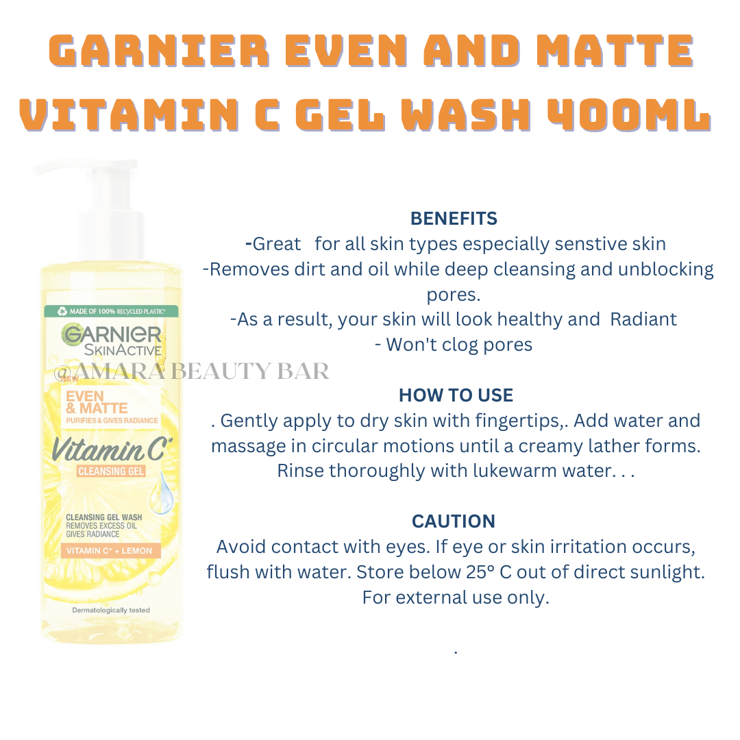 GARNIER VITAMIN FACE GEL 400ML