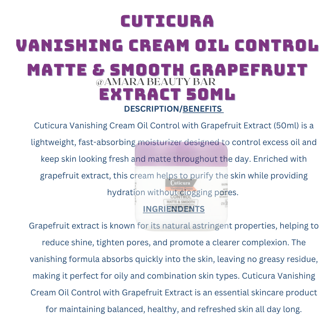 CUTICURA VANISHING CREAM GRAPEFRUIT EXTRACT 50ML