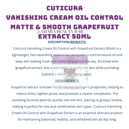 CUTICURA VANISHING CREAM GRAPEFRUIT EXTRACT 50ML
