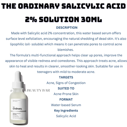 THE ORDINARY SALICYLIC ACID 2% SOLUTION 30ML