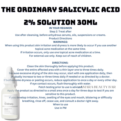 THE ORDINARY SALICYLIC ACID 2% SOLUTION 30ML