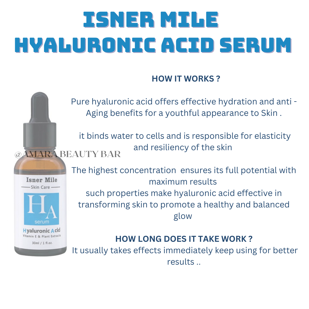 ISNER MILE HYALURONIC ACID 30 MLS