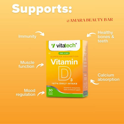 VITATECH VITAMIN D3 30 CASPULES