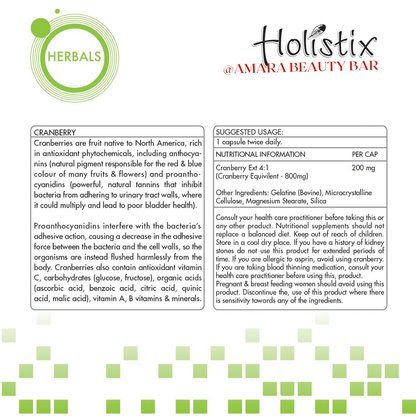HOLISTIX CRANBERRY 60CASPULES