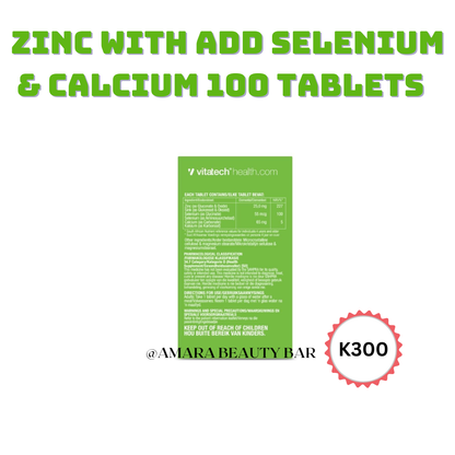 VITATECH ZINC SUPPLEMENTS 100